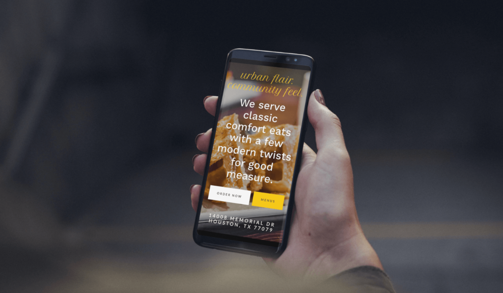 Branding-strategy-urban-mobile Houston marketing agency Marqet Group branding strategy, urban american kitchen mobile website